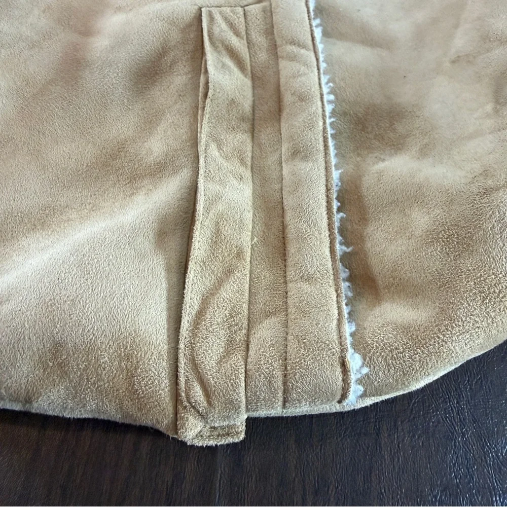 Baby Gap Brown Faux Suede Sherpa Bunting Snow Suit Size 6-12 Months
